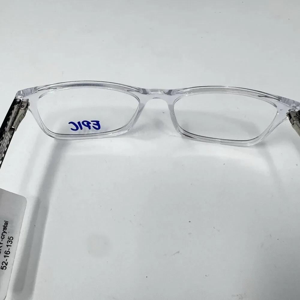 EPIC EP005 CRY Crystal Eyeglass Frames 52-16-135 Checkered Temples